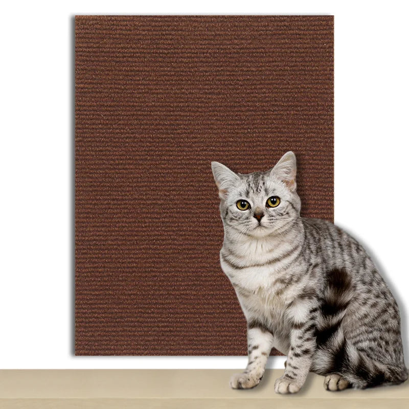 Cat Scratcher Sofa Protector Cats Scratcher Pad Board Protection Trimmable Self-adhesive Carpet DIY Cat Scratch Mat
