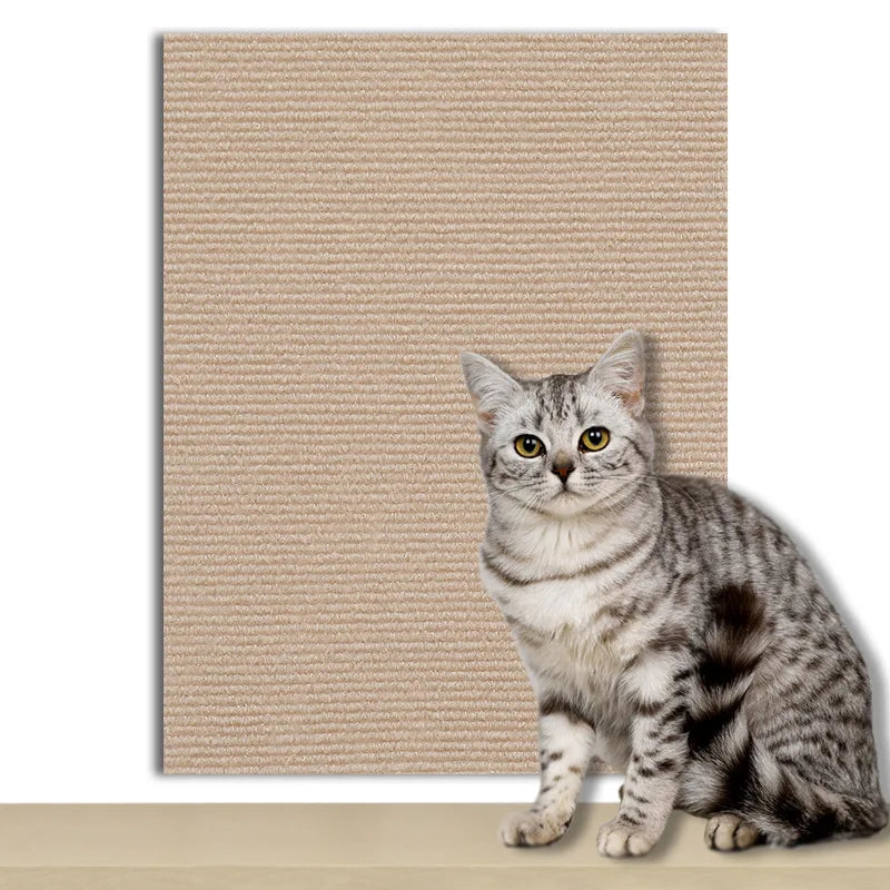Cat Scratcher Sofa Protector Cats Scratcher Pad Board Protection Trimmable Self-adhesive Carpet DIY Cat Scratch Mat