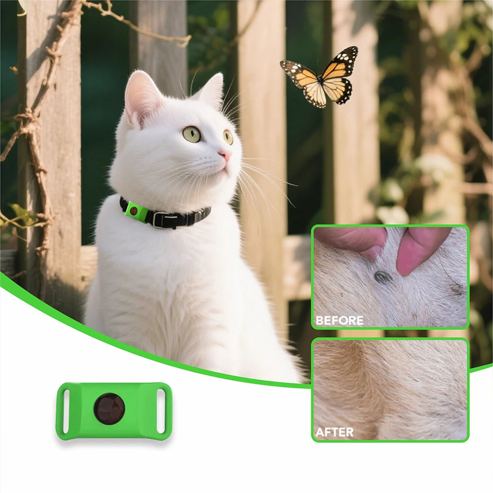 Natural Anti-Flea & Tick Pendant Oils for Dogs & Cats Collar Wearable Pet Tags with Essential Oils to Repel Pests Safely